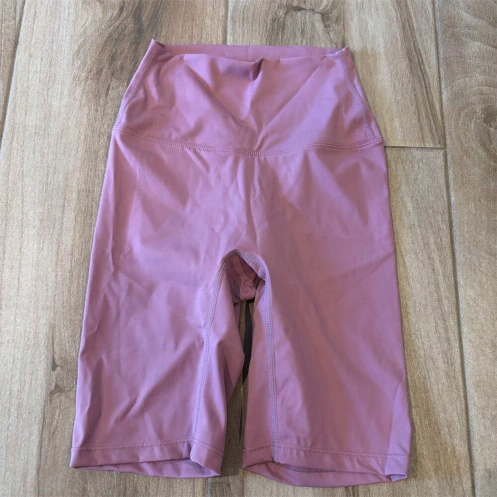 Lululemon Bike Shorts Womens Size 4 Mauve Pink High-Rise Yoga Athletic